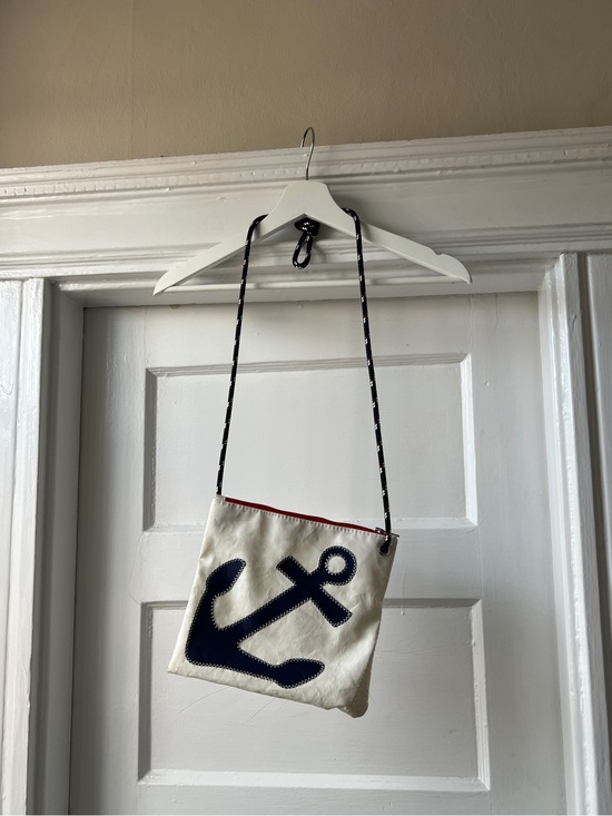 Sea Bags Handbags - Navy Anchor Slim Crossbody